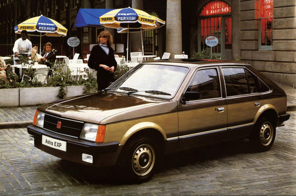 <p>From the bright and flamboyant colours of the 1950s, the two-tone paint job seemed to be taking a different path in the 1970s and early ‘80s. The ‘<strong>elegant</strong>, exciting and impressively equipped’ Vauxhall Astra EXP was available in Black and Antique Gold or Hazel Brown and Antique Gold.</p><p>Alternatively, the EXP S was finished in Carmine Red over Black, although this meant sacrificing the <strong>gold steel wheels</strong> of the standard EXP in favour of 14in alloy wheels. Gold steel wheels: still want that Clio Williams or Impreza?</p>