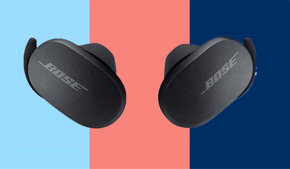 The Bose QuietComfort Earbuds employ little silicone wings to help achieve a more secure fit in your ears.