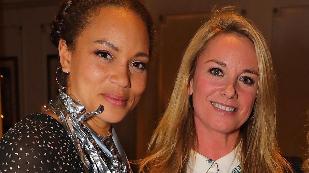 Angela Griffin and Tamzin Outhwaite will be joining Kate Thornton alongside the rest of the Dun Breedin' cast for a special live White Wine Question Time show (Image: Getty Images)