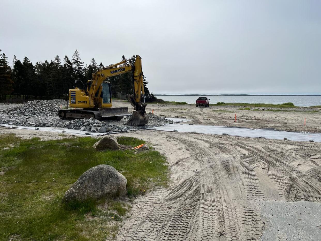 Crews are building a new access road to part of the campground at Rissers Beach Provincial Park. (Nova Scotia Natural Resources and Renewables - image credit)