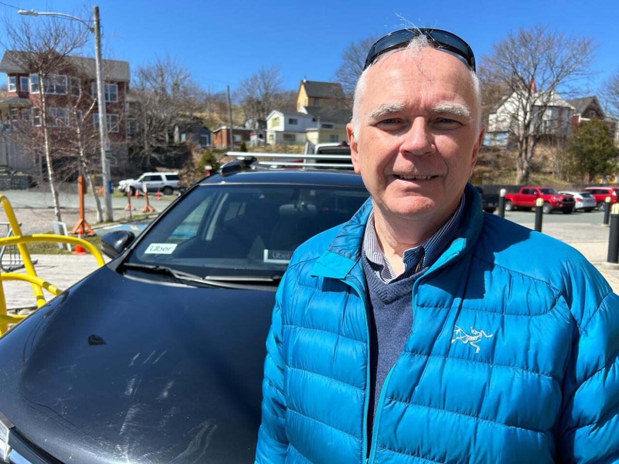 Gary Noftall was the driver for Uber's first trip in St. John's on Tuesday.  (Heather Gillis/CBC - image credit)