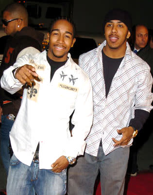 Omari Grandberry and Marques Houston at the Hollywood premiere of Paramount Pictures' Coach Carter