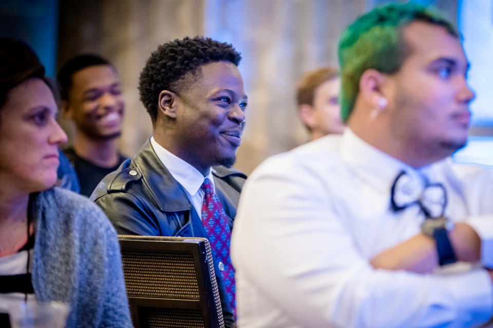 An attendee at a True Colors United summit in 2017. (Joseph Gidjunis JPG Photography)