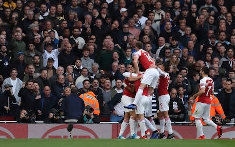 Pierre-Emerick Aubameyang - Tottenham fan arrested after banana skin is thrown at Pierre-Emerick Aubameyang in north London derby - Credit: Getty Images 