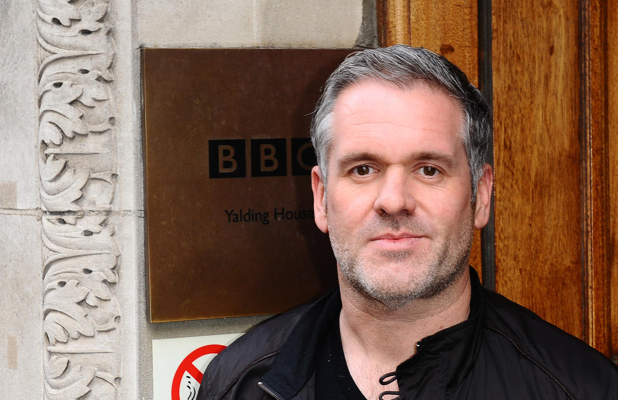 Chris Moyles leaves Radio 1 after his final breakfast show in London.   (Photo by Ian West/PA Images via Getty Images)