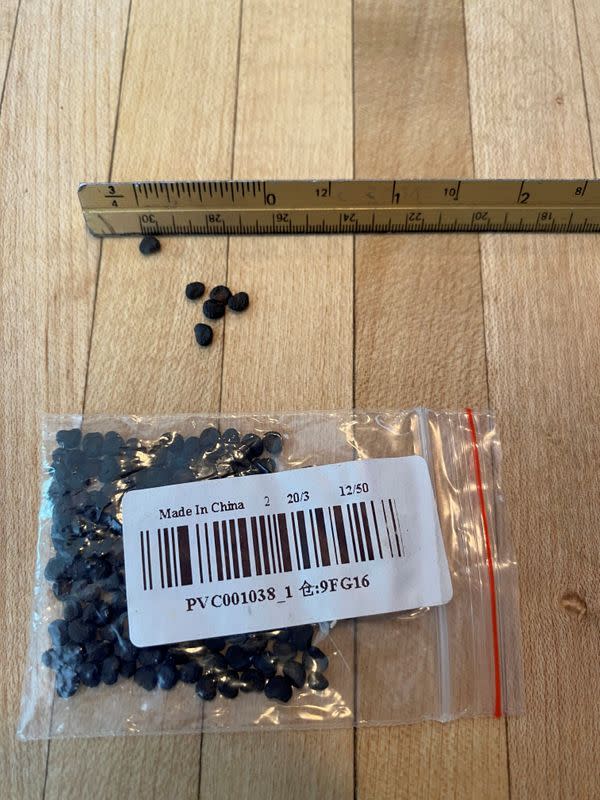 Unsolicited seeds that arrived in the mail, reported by a U.S. citizen to the U.S. Department of Agriculture's Animal and Plant Health Inspection Service