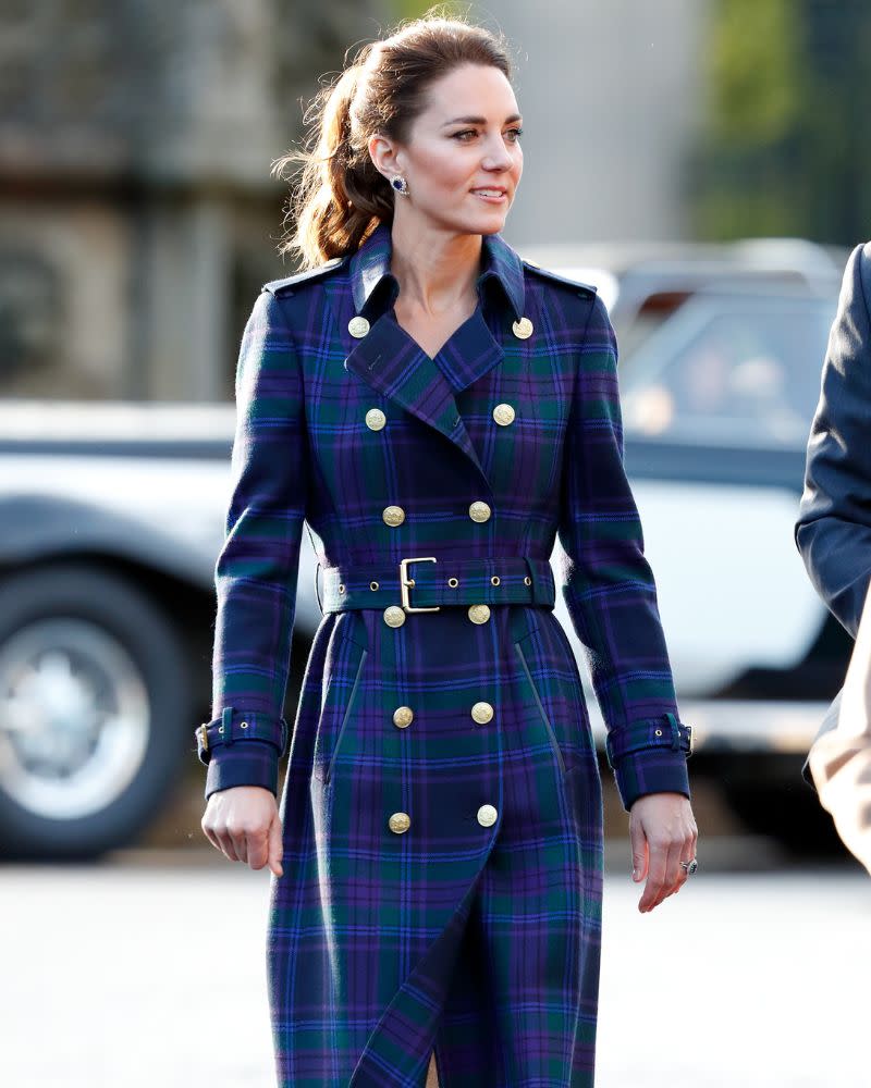 Long tartan coat