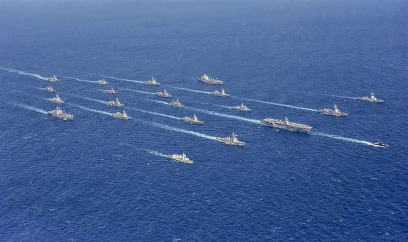 日本海上自衛隊，圖為令和元年與美軍聯合演習畫面。（示意圖／翻攝自日本海上自衛隊官網）