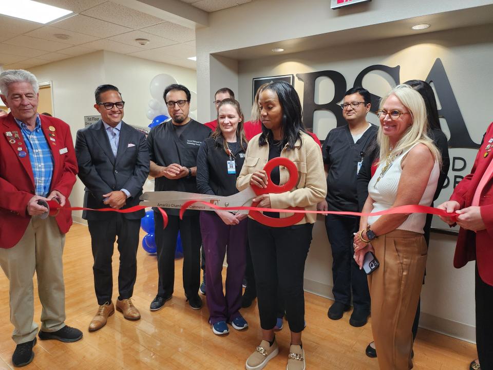BSA staff, patients, community members and the Amarillo Chamber of Commerce celebrate the grand opening of BSA's new Center for Advanced Therapeutic Endoscopy, the first of its kind in the panhandle, during their Thursday afternoon ribbon cutting.