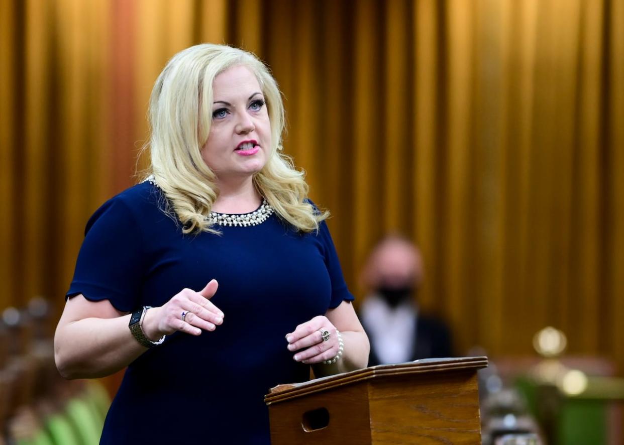 Conservative member of Parliament Lianne Rood rises during question period in the House of Commons on Parliament Hill in Ottawa on March 23, 2021. (THE CANADIAN PRESS/Sean Kilpatrick - image credit)