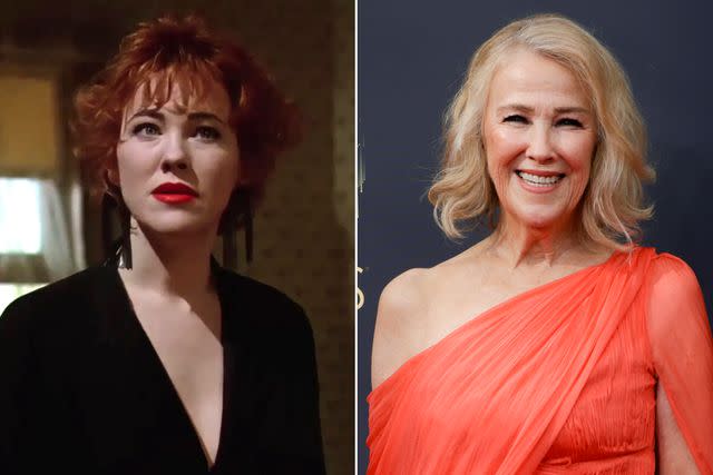 Warner Bros; Francis Specker/CBS/Getty Catherine O'Hara in 1988's Beetlejuice and in 2021