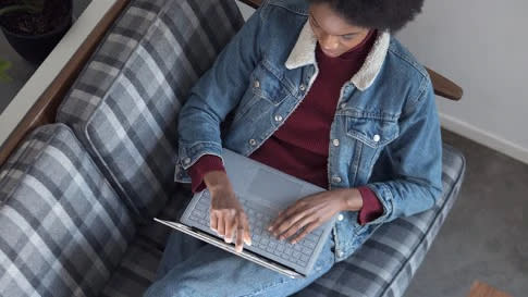 Curl up with a Microsoft Surface Laptop 2. (Photo: Amazon)