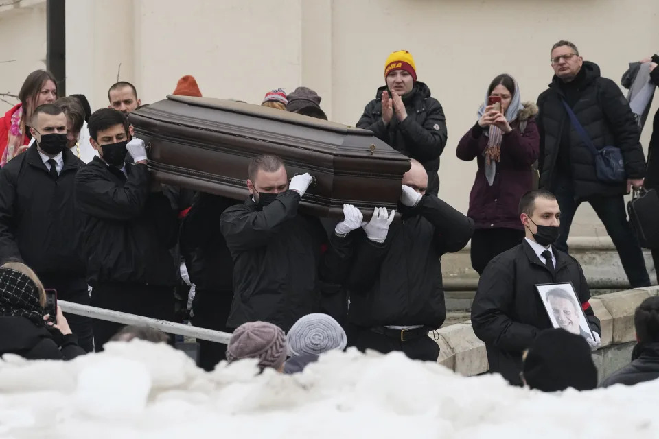 Funeral del opositor ruso, Alexei Navalny el 1 de marzo de 2024. / Foto: AP