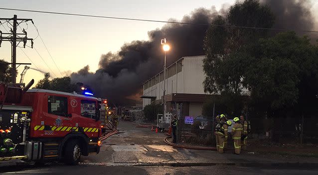 The fire was still out of control. Photo: AAP