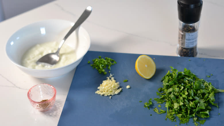 ingredients for cilantro chutney