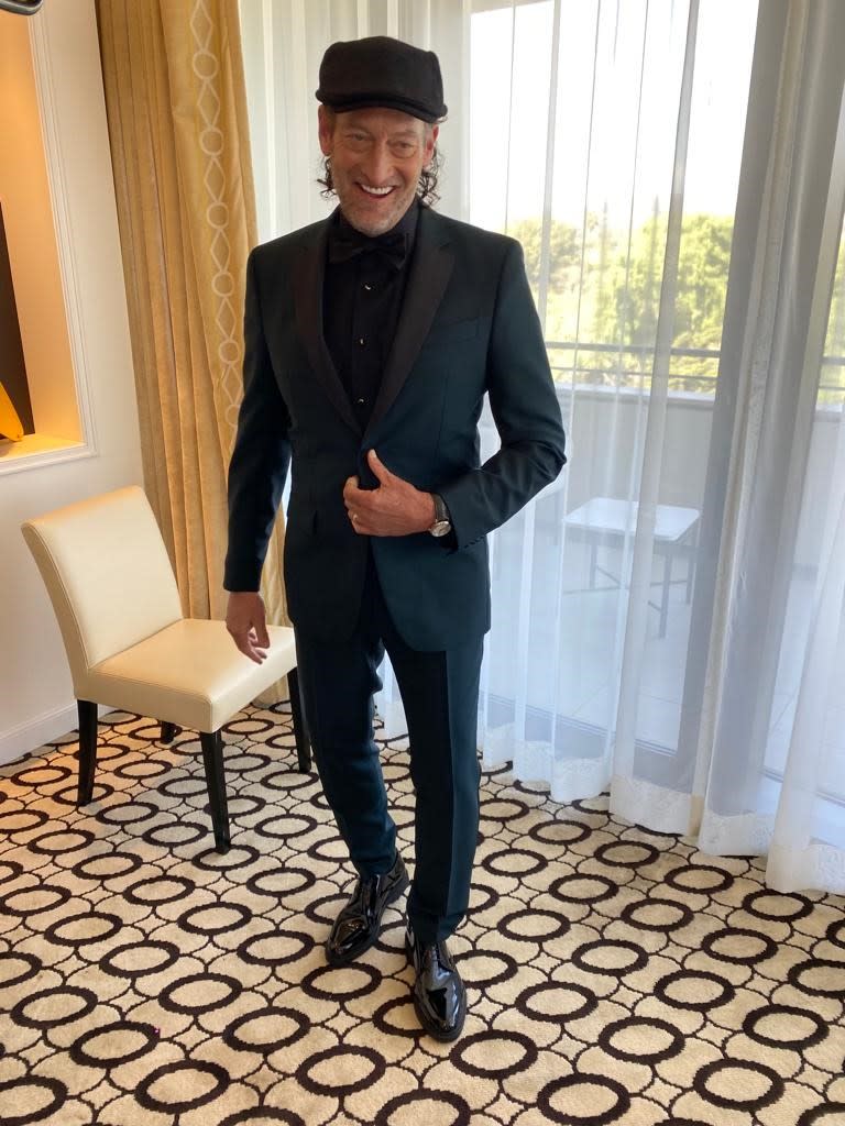 Troy Kotsur, in BOSS, getting ready before the Academy Awards. - Credit: Courtesy of Hugo Boss