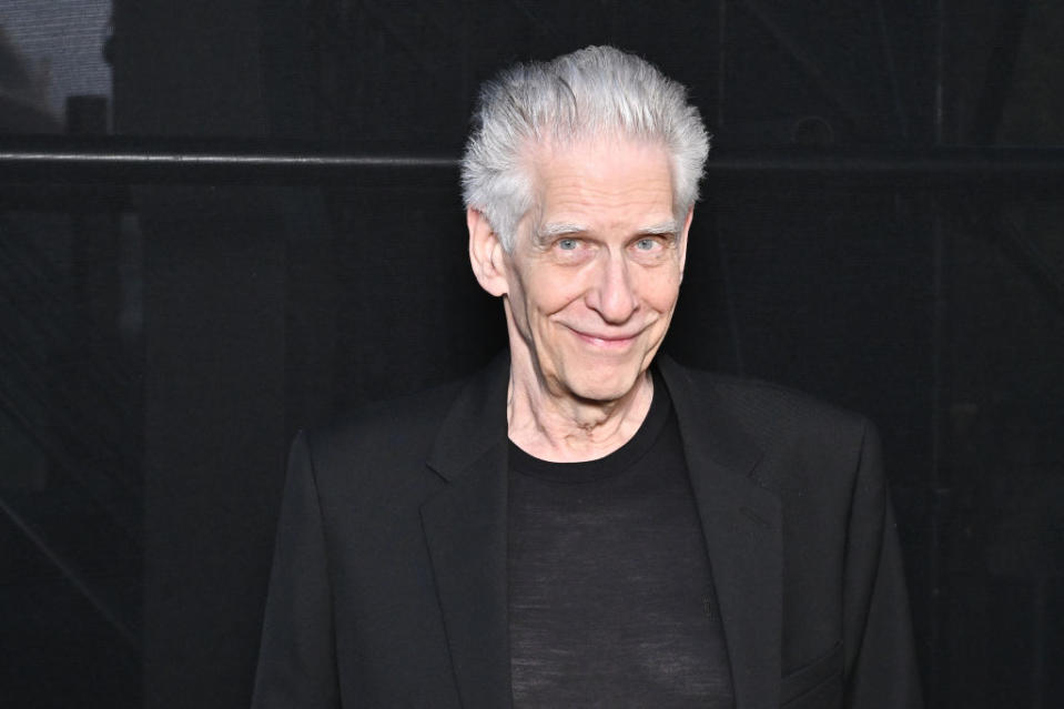 PARIS, FRANCE - SEPTEMBER 26: (EDITORIAL USE ONLY - For Non-Editorial use please seek approval from Fashion House) David Cronenberg attends the Saint Laurent Womenswear Spring/Summer 2024 show as part of Paris Fashion Week  on September 26, 2023 in Paris, France. (Photo by Stephane Cardinale - Corbis/Corbis via Getty Images)