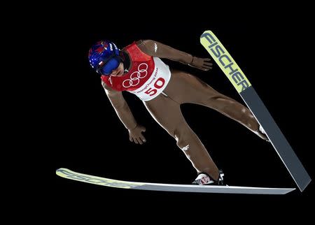 Ski Jumping - Pyeongchang 2018 Winter Olympics - Men's Large Hill Individual Trial Round - Alpensia Ski Jumping Centre - Pyeongchang, South Korea - February 17, 2018. Kamil Stoch of Poland in action. REUTERS/Dominic Ebenbichler