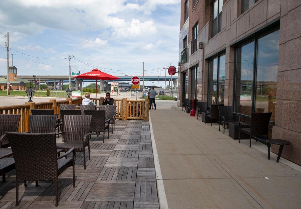 The patio of Camp Bar Third Ward has opened.