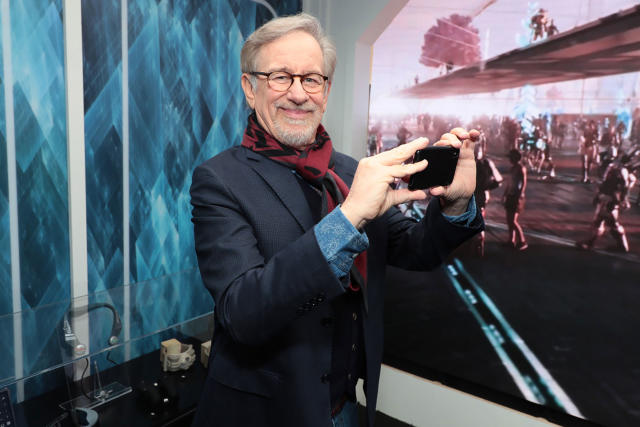 Steven Spielberg and his cast venture through real-life Ready Player One  maze
