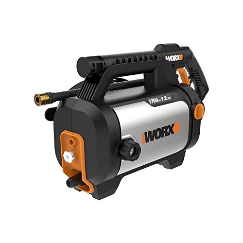 <p><strong>Worx</strong></p><p>amazon.com</p><p><strong>$129.99</strong></p><p><a href="https://www.amazon.com/dp/B09YSR1XF1?tag=syn-yahoo-20&ascsubtag=%5Bartid%7C10055.g.33460230%5Bsrc%7Cyahoo-us" rel="nofollow noopener" target="_blank" data-ylk="slk:Shop Now;elm:context_link;itc:0;sec:content-canvas" class="link ">Shop Now</a></p><p>All pressure washers are designed to move around, but some are much more portable than others. Weighing just 16 pounds with a compact housing, this <strong>well-priced model is the easiest of all our picks to transport</strong>, while still delivering an impressive 1,700 PSI and 1.2 GPM. "It's perfect for DIYers who are using a pressure washer for the first time," Dan says, noting that assembly was extremely easy, taking less than five minutes, and the machine is also very easy to operate. Cleaning performance was solid across our various test surfaces. </p><p>The trade-off for the compact design and competitive price is less versatility. There's no soap dispenser, for example, and it lacks add-on brushes and accessories. Also, the Worx comes with only two nozzles: a 40-degree nozzle that delivers a wide spray and a turbo nozzle for targeted, high-powered blasts. Nonetheless, our experts say it's a great pressure washer for beginners, or for people who want to take the equipment with them, maybe to a construction job site or to the marina to spray down the boat.</p>