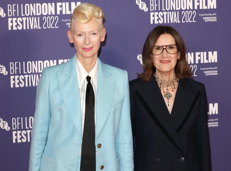 Joanna Hogg and Tilda Swinton attend Special Presentation of 'The Eternal Daughter' at the Royal Festival Hall during the 66th BFI London Film Festiva