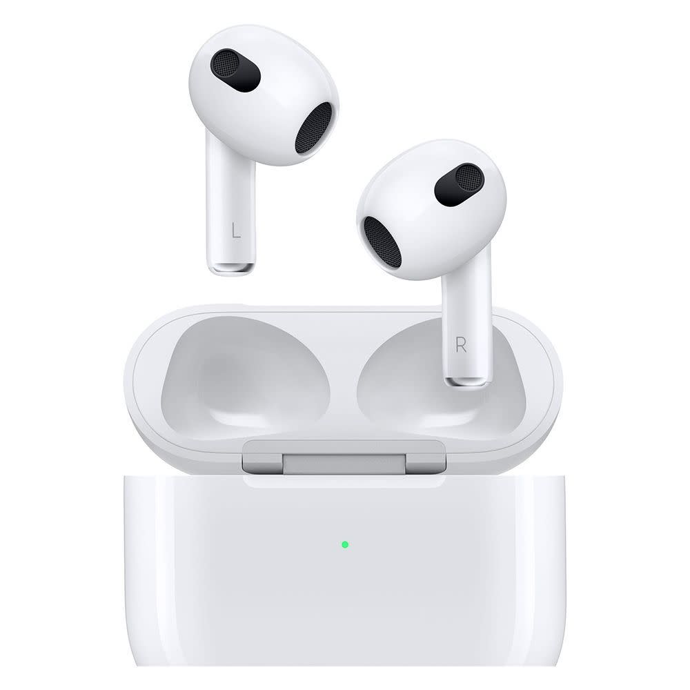 <p><a href="https://go.redirectingat.com?id=74968X1596630&url=https%3A%2F%2Fwww.walmart.com%2Fip%2FRestored-Apple-AirPods-3-White-In-Ear-Headphones-MME73AM-A-Refurbished%2F758633372&sref=https%3A%2F%2Fwww.popularmechanics.com%2Fhome%2Fa60579340%2Fwalmart-restored-shopping-guide%2F" rel="nofollow noopener" target="_blank" data-ylk="slk:Shop Now;elm:context_link;itc:0;sec:content-canvas" class="link rapid-noclick-resp">Shop Now</a></p><p>AirPods 3 </p><p>walmart.com</p><p>$107.00</p>