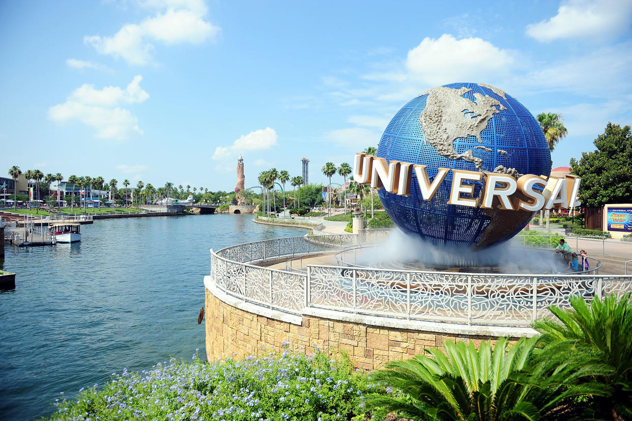 A photo of people giving Nazi salutes on a Universal Studios Orlando roller coaster is spreading online. (Photo: Getty Images)