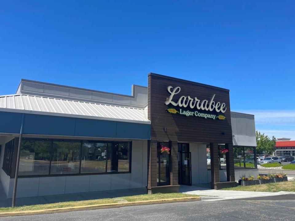 The exterior of Larrabee Lager Company in Bellingham, Wash. on Aug. 2, 2023.