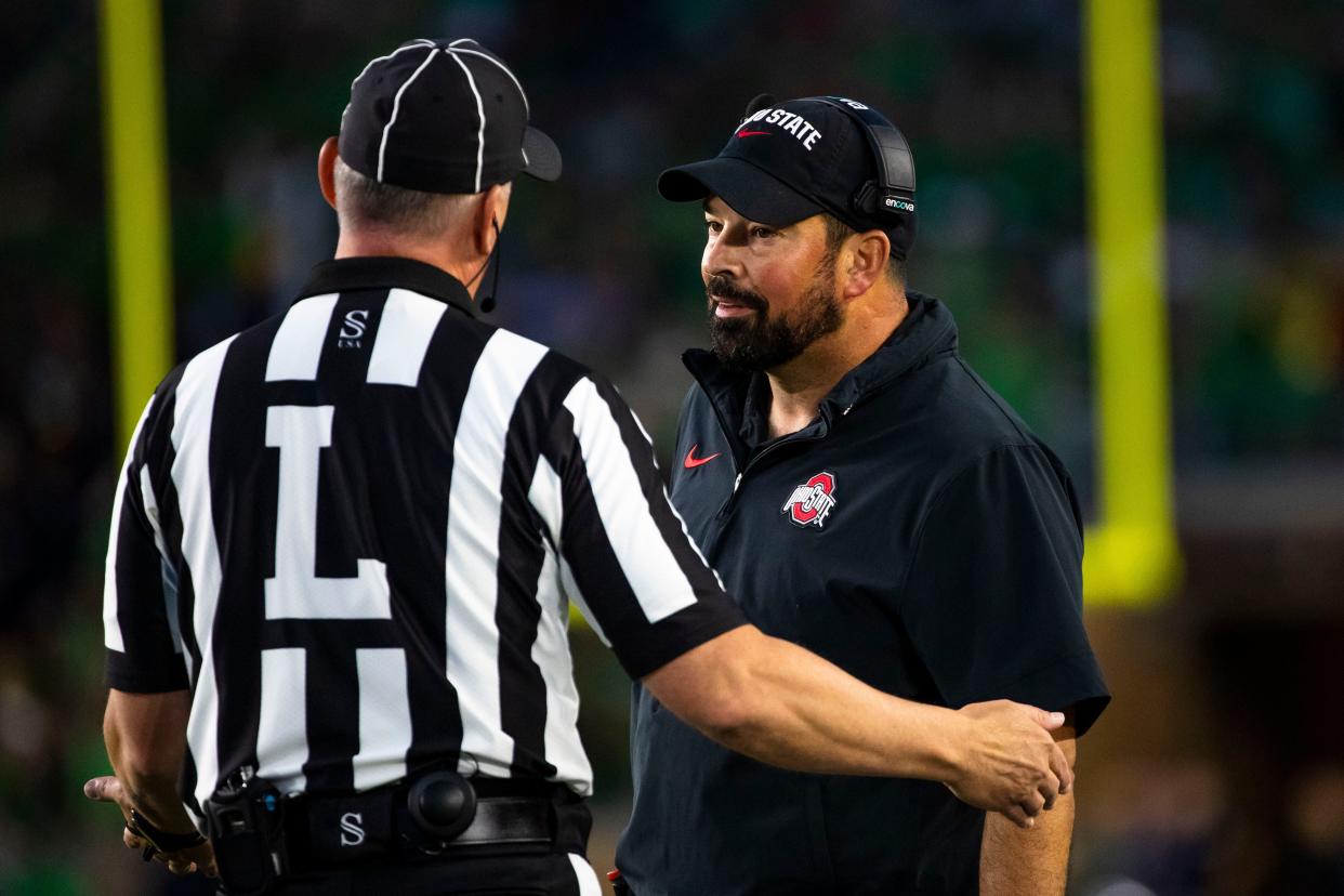 Ohio State head football coach Ryan Day, who played for the University of New Hampshire football team from 1997 to 2001, will coach against his alma mater in 2027, the schools announced Thursday. UNH will visit Ohio State on Saturday, September 11, 2027.