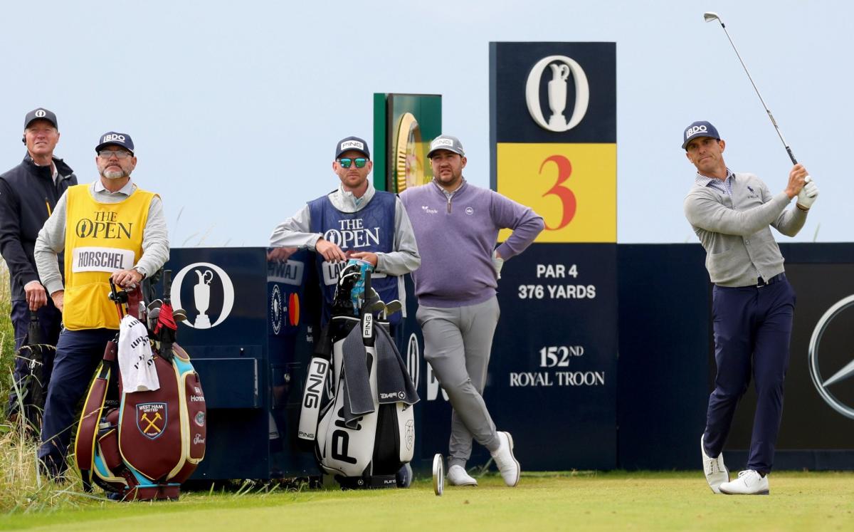 The reason why Open contender Billy Horschel plays with a West Ham bag