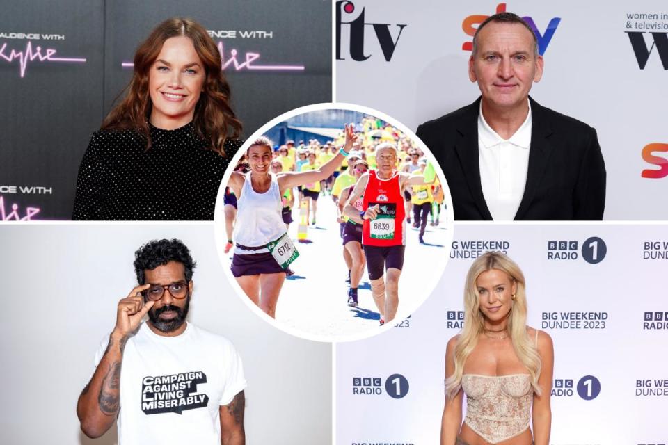 Actors, comedians, TV stars and racing drivers, are the celebrities running the London Marathon. <i>(Image: PA/Canva)</i>