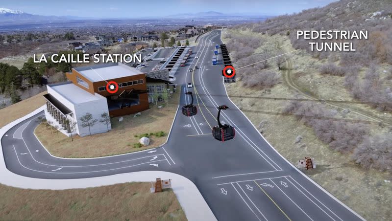 The Utah Department of Transportation released an animated video Tuesday, June 29, 2021, that depicts what a gondola system would look like in Little Cottonwood Canyon.