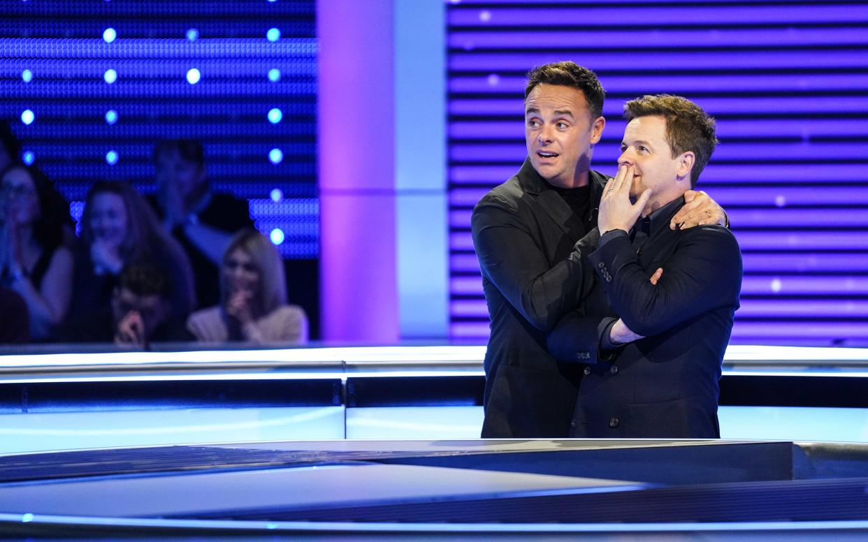 Ant and Dec joke about bankrupting ITV. (ITV)