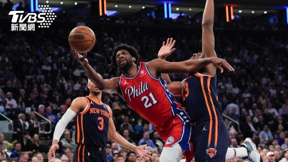 76人明星中鋒恩比德（Joel Embiid）豪取34分10籃板但球隊仍吞2連敗。（圖／達志影像美聯社）