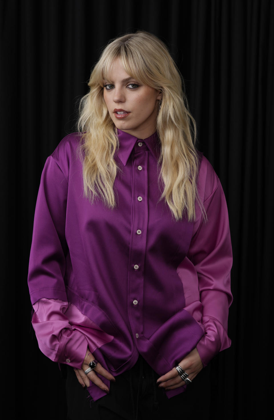 Renee Rapp poses for a portrait on Monday, Nov. 20, 2023, in Los Angeles. Rapp has been named one of The Associated Press' Breakthrough Entertainers of 2023. (AP Photo/Chris Pizzello)