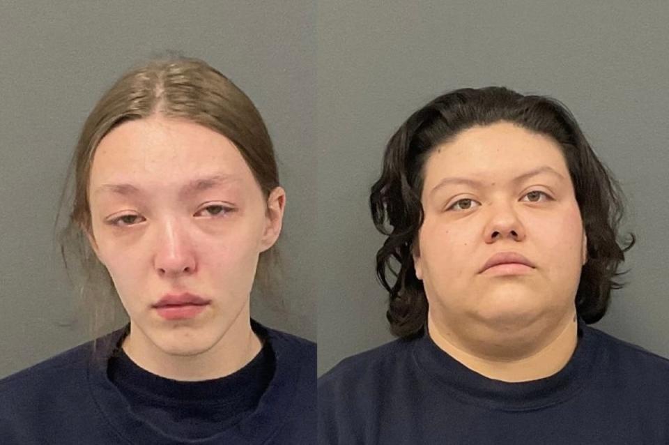 Shiann Erickson, left, and Rosa Garza, right, have been charged in connection with the murder of three-year-old Eastyn Deronjic (Clay County Jail)