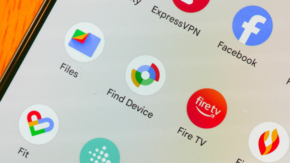 Closeup of Find Device icon in Android.