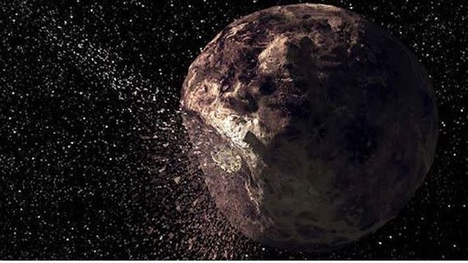 Representación artística del asteroide Faetón responsable de la lluvia de estrellas Gemínidas | NASA