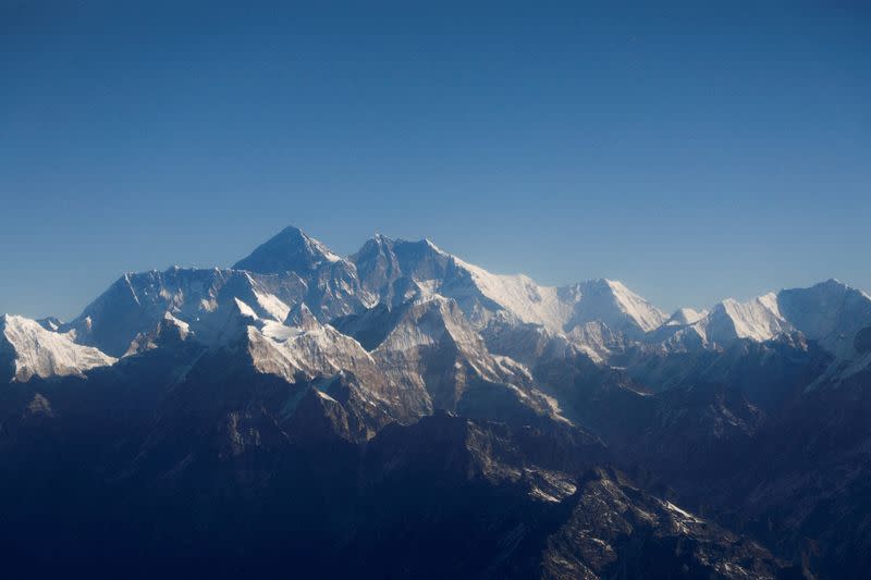 FILE PHOTO: View of Mount Everest and other peaks of the Himalayan range