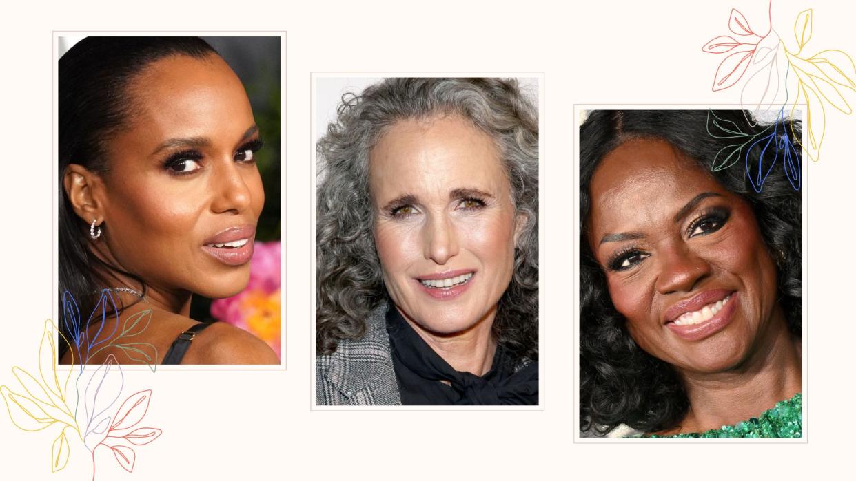  Kerry Washington, Andie MacDowell and Viola Davis showing the makeup tricks every woman over 40 should know. 