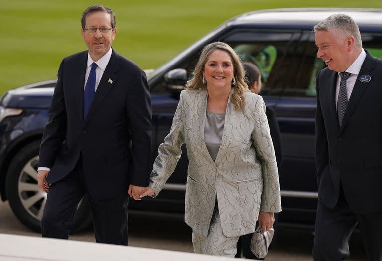 El presidente de Israel, Isaac Herzog, y su esposa Michal