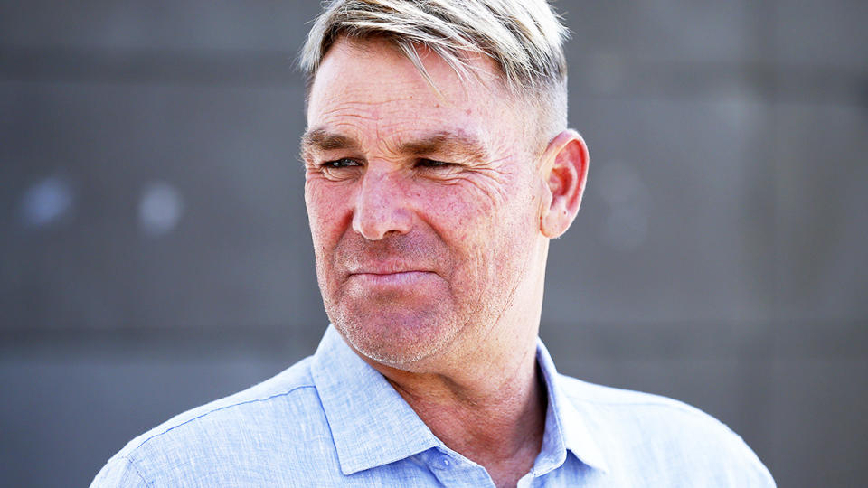 Shane Warne, pictured here during a Cricket Australia media conference in January.