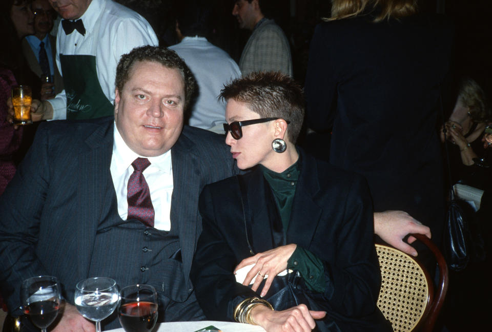 BEVERLY HILLS, LOS ANGELES, CA - JUNE 6: Larry Flynt and his wife Althea Flynt.They met Larry at age 17 in 1971, when she applied for a job as a go-go dancer at his Hustler club in Columbus, Ohio. They were married on August 21, 1976.Flynt died at aged 33 when she drowned in the bathtub at the couple's Bel-Air mansion in Los Angeles, photographed at a hotel in Beverly Hills, Los Angeles, California June 6, 1985 ( Photo by Paul Harris/Getty Images )