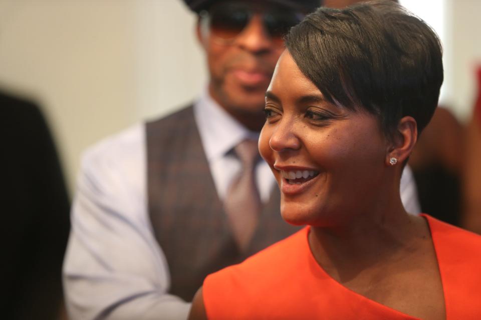 Atlanta Keisha Lance Bottoms says she received racist texts. "This is something that still happens every day in America," she says.