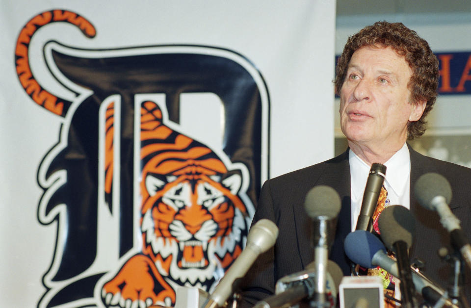 <p>Mike Ilitch (1929-2017): Longtime owner of Detroit Red Wings and Detroit Tigers. </p>