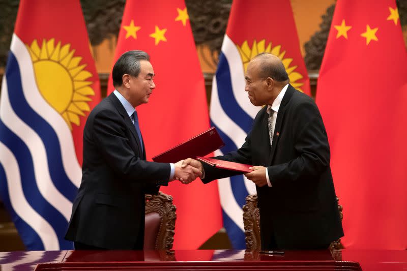 FILE PHOTO: Kiribati's government visits Beijing