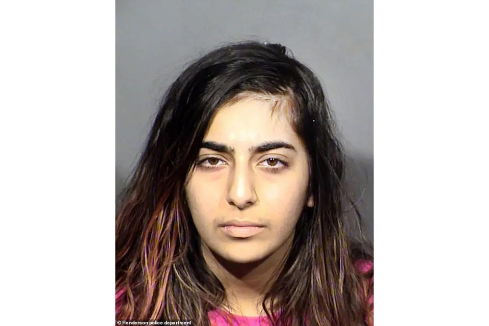 FILE - This undated photo released by the Henderson Police Department shows Nika Nikoubin. Texas authorities claim police in Nevada didn't inform them when Nikoubin, a suspect in a Las Vegas-area stabbing, relocated to Dallas while awaiting trial on an attempted murder charge. Nikoubin has pleaded not guilty to stabbing a man inside a Las Vegas-area hotel room in March 2022. Court records show the 22-year-old has been on house arrest in Texas since last June. (Henderson Police Department via AP, File)