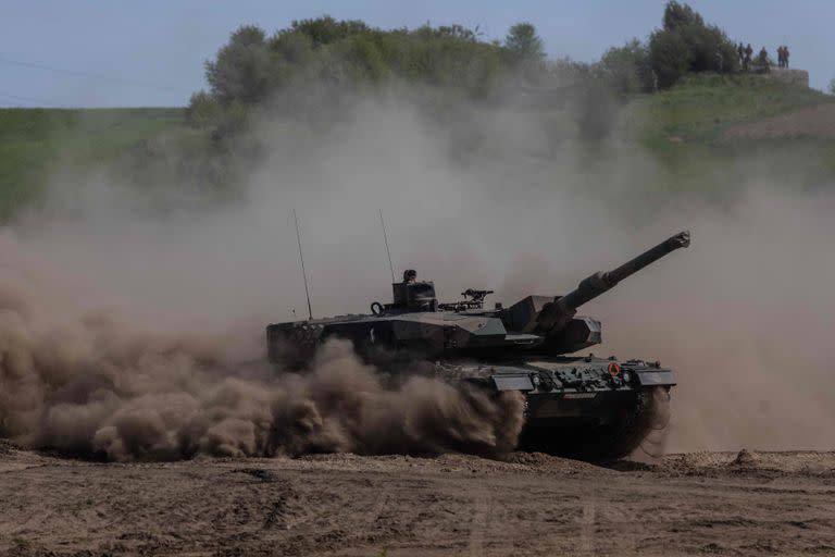 Un tanque Leopard del ejército polaco
