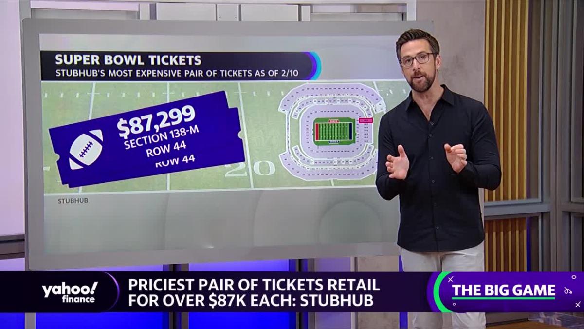 StubHub reports declining Super Bowl tickets, cheapest ticket standing at  $3,100